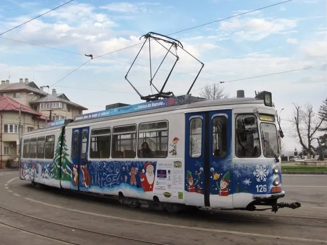 Copiii îl pot întâlni pe Moș Crăciun în tramvai