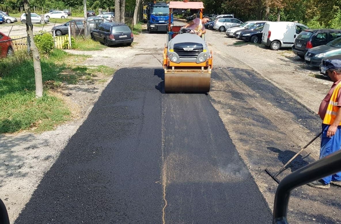 Reparații făcute de Citadin SA pe drumul secundar de acces către Aeroport