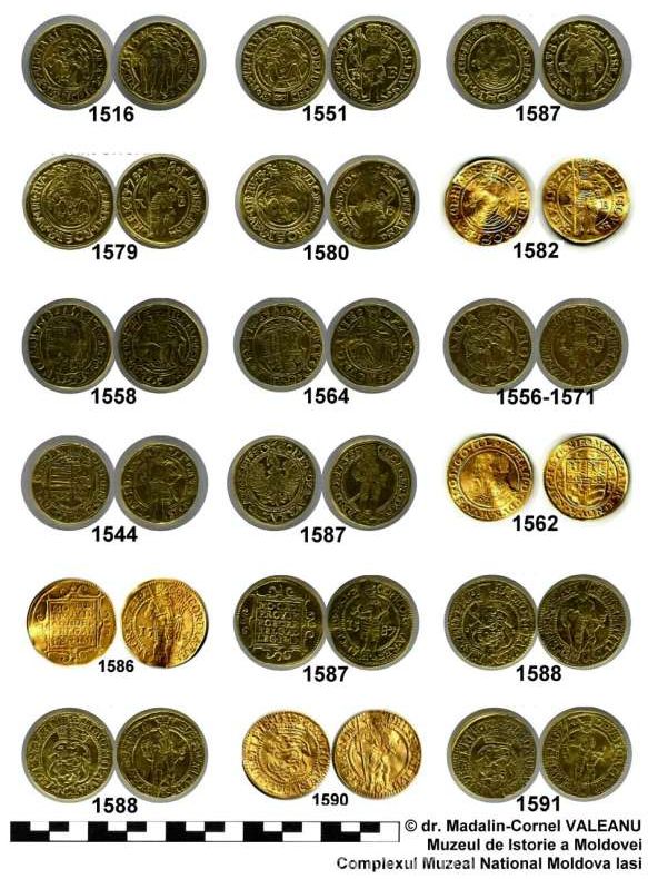 Tezaur compus din 18 monede de aur, descoperit la Iaşi