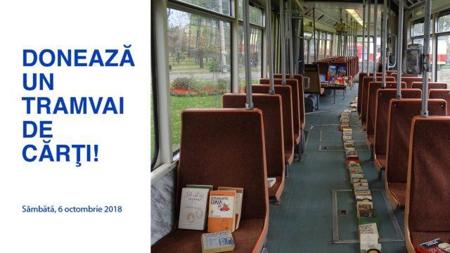 Campania „Donează un tramvai de cărți!“