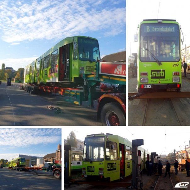 Tramvai din Germania, în depoul CTP Iași