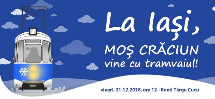 La Iași, Moș Crăciun vine cu tramvaiul