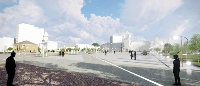 După ce Primăria a tăiat brazii, cum ar trebui să arate esplanada din faţa Palatului (FOTO)