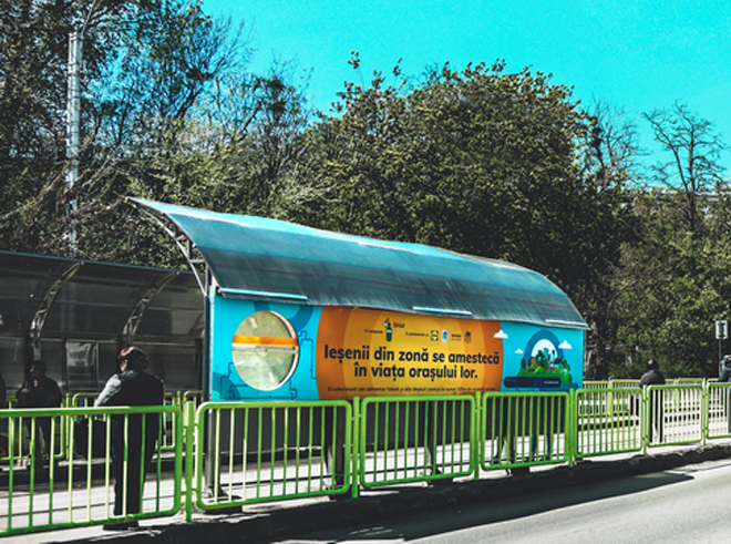 O altfel de stație de tramvai, în Tătărași - FOTO