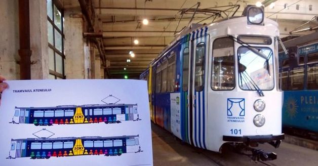 Cursa inaugurală a Tramvaiului Ateneului
