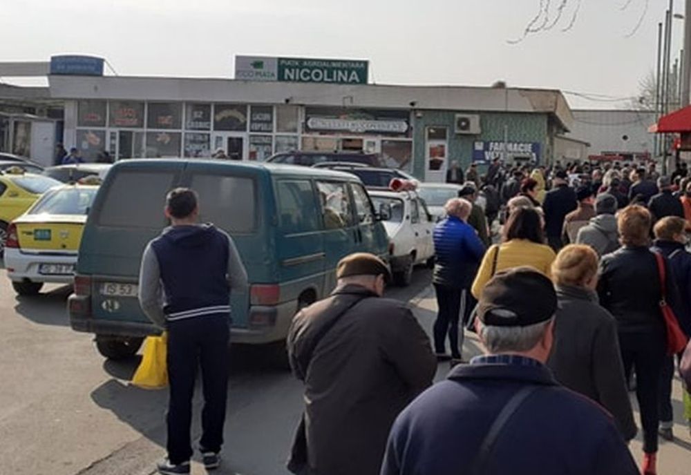 Cozi mari la intrat în piețele ieșene! Nu se respectă regulile!