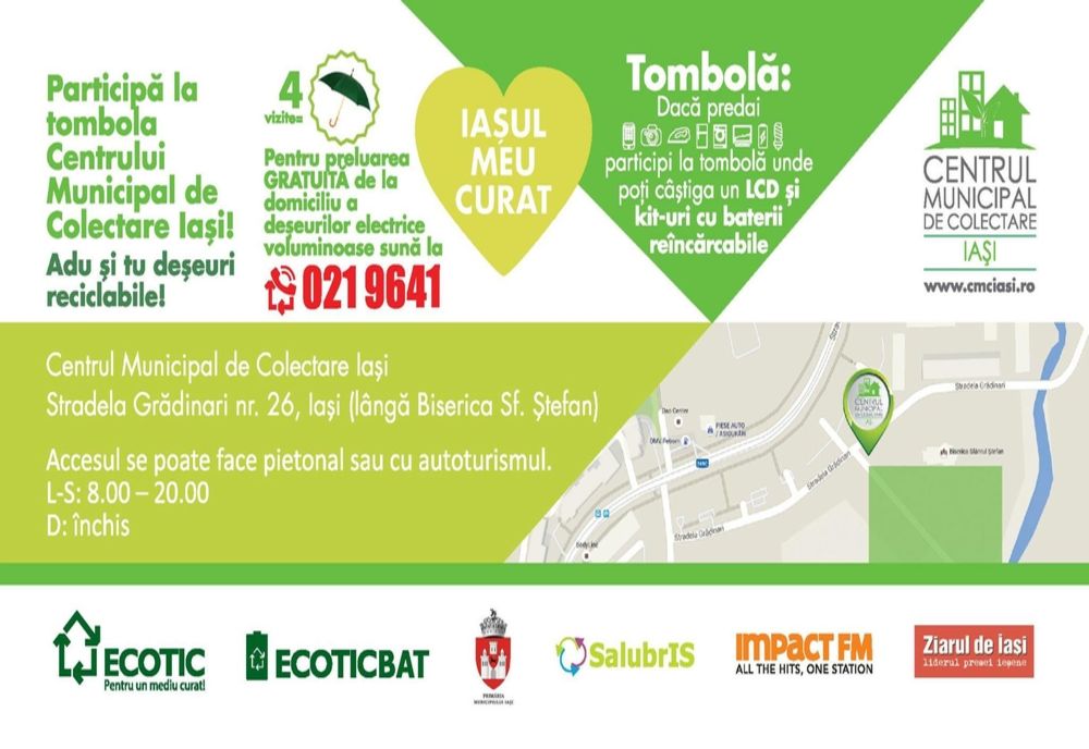 O nouă tombolă pentru ieșenii care aleg să recicleze echipamente electrice și electronice