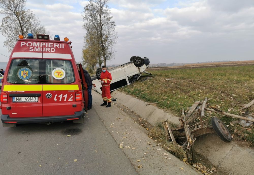 FOTO- Accident GRAV în județul Iași- a fost solicitat elicopterul SMURD