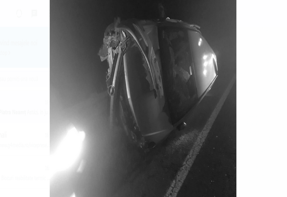 Impact între un TIR și un autoturism. Un bărbat a ajuns la spital