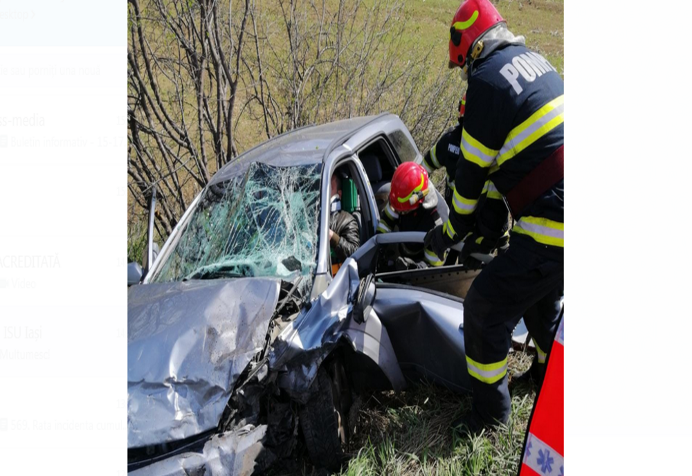 Accident rutier cu victime în județul Iași. Printre răniți se află și doi copii