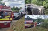 Accident tragic în județul Iași. Tânăr de 31 de ani, mort după ce mașina sa a ieșit de pe carosabil și s-a răsturnat-FOTO