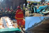 Accident deosebit de grav în Iaşi. O mașină a căzut de pe Pasarela Bucium, după ce s-a ciocnit cu un camion