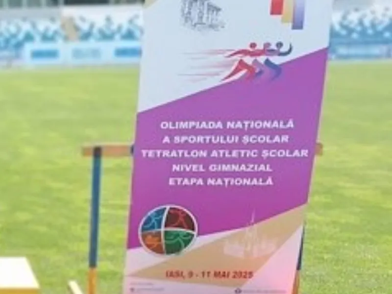 IAȘUL-GAZDA A ETAPEI NATIONALE A OLIMPIADEI SPORTULUI SCOLAR LA TETRATLON ATLETIC SCOLAR - NIVEL GIMNAZIAL