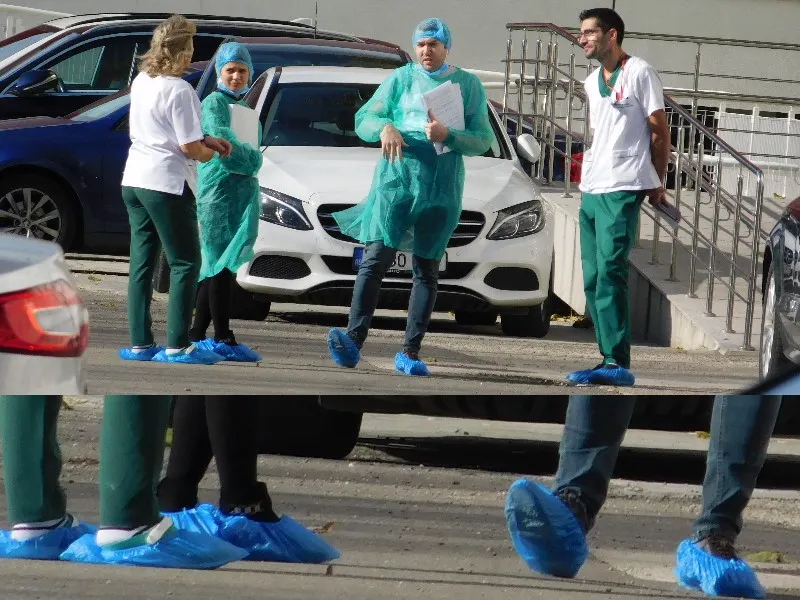 Personalul medical de la Spitalul Sfanta Maria din Iasii cara microbii de pe strazi in saloanele pacientilor - Imagini socante