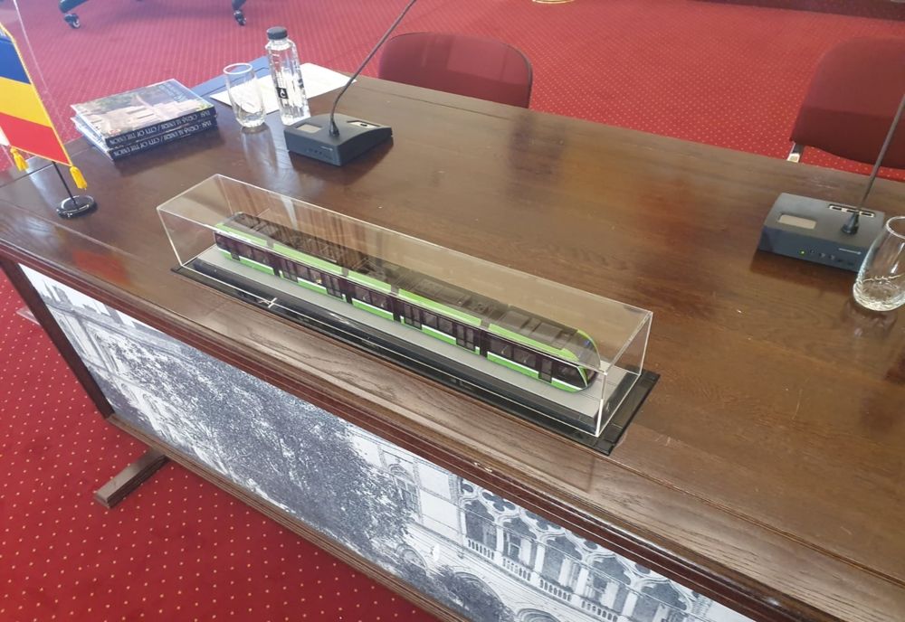 Macheta tramvaiului care va fi livrat de turcii de la Bozankaya, prezentat la Iași - FOTO