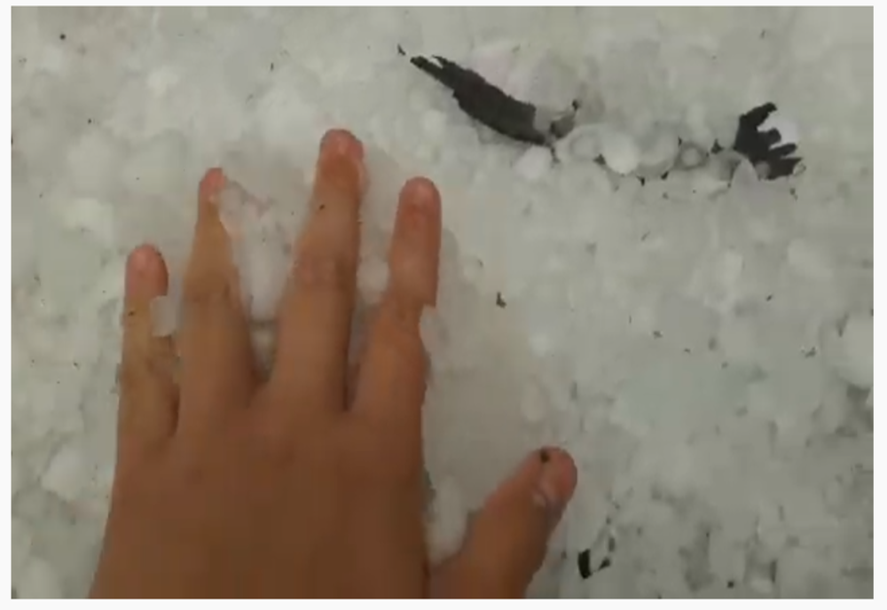 Prăpăd într-o comună din județul Iași: grindina a făcut ravagii prin curțile oamenilor! VIDEO