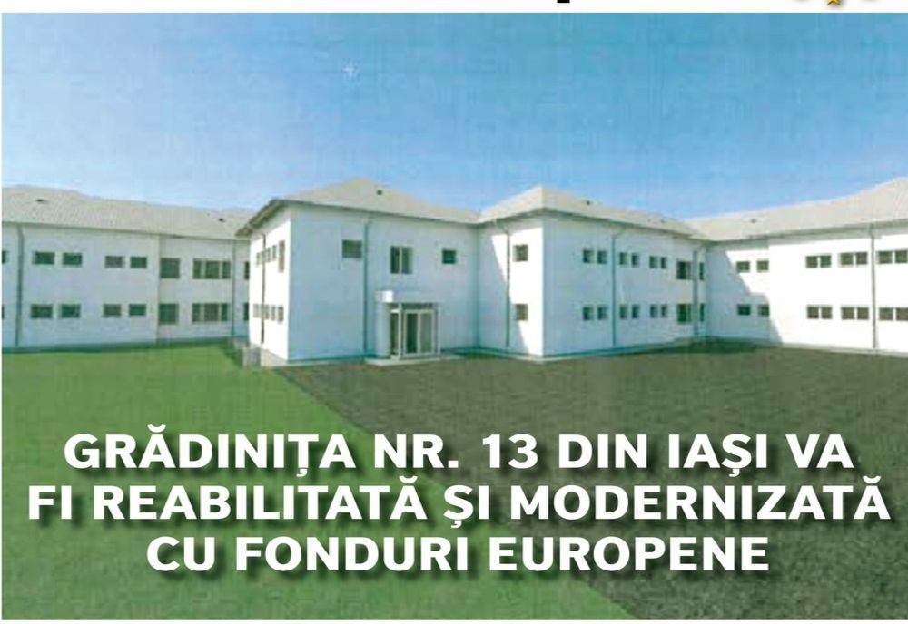 O nouă grădiniță din Iași va fi modernizată pe fonduri europene