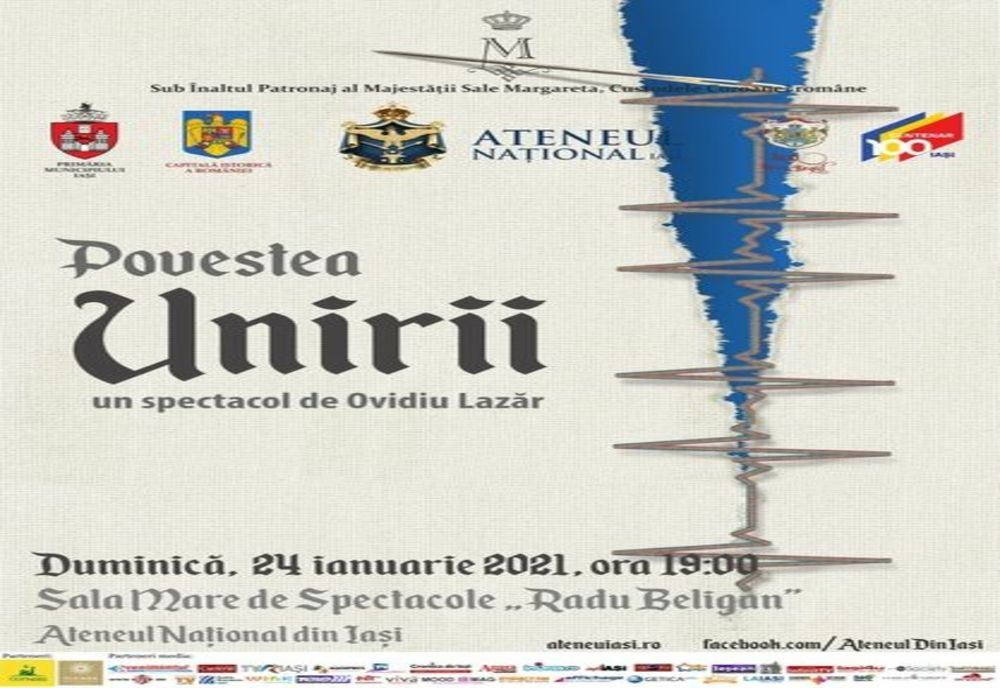„Povestea Unirii”, pe 24 ianuarie la Ateneul Național din Iași