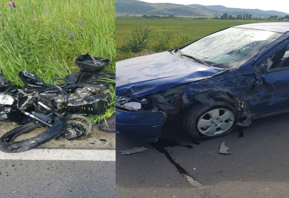 Accident grav pe un drum din Tulcea! Pentru motociclistul din Iași a fost solicitat elicopeterul SMURD (FOTO)