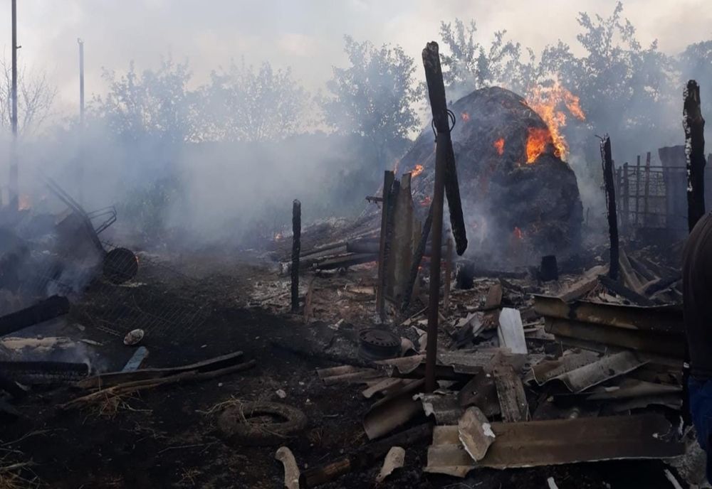 Incendiu puternic la un adăpost de animale! Proprietara s-a ales cu arsuri în zona feței