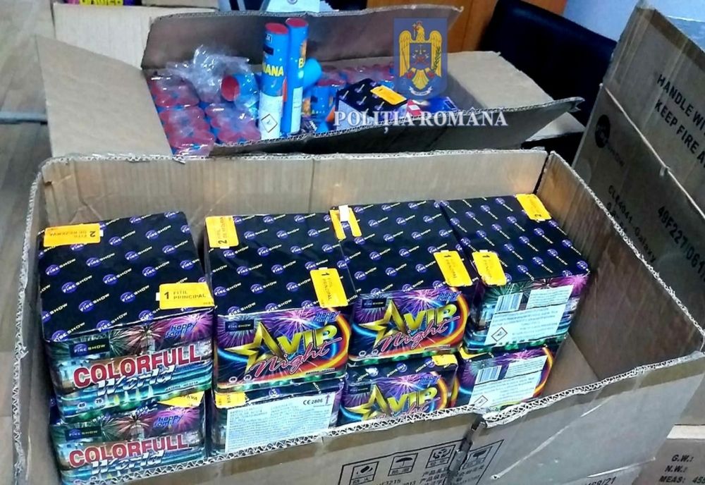 Materiale pirotehnice confiscate