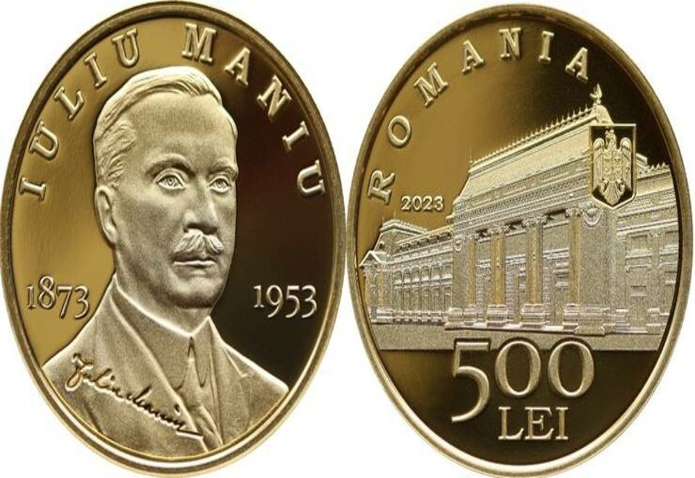 BNR va lansa în circuitul numismatic o monedă din aur cu tema 150 de ani de la nașterea lui Iuliu Maniu
