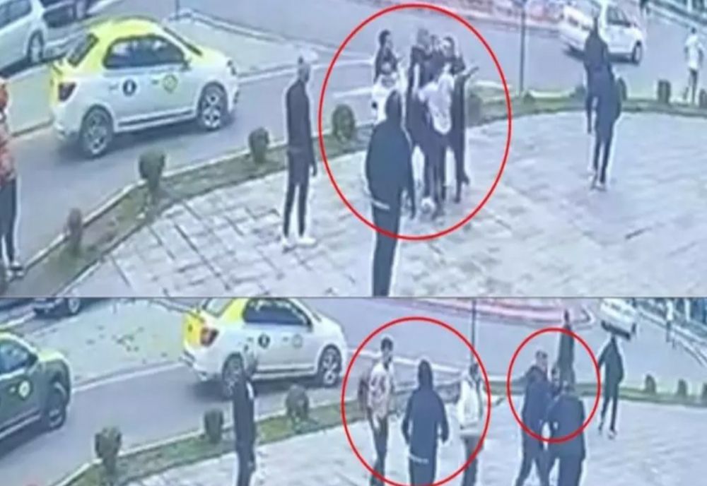 Bătaie cu săbii și topoare în fața unei săli de păcănele din Iași. Scene șocante în plină stradă – VIDEO