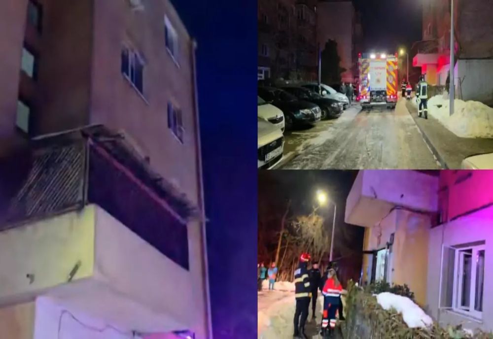Explozie puternică într-un bloc din Alba Iulia. Doi oameni sunt grav răniți FOTO-VIDEO