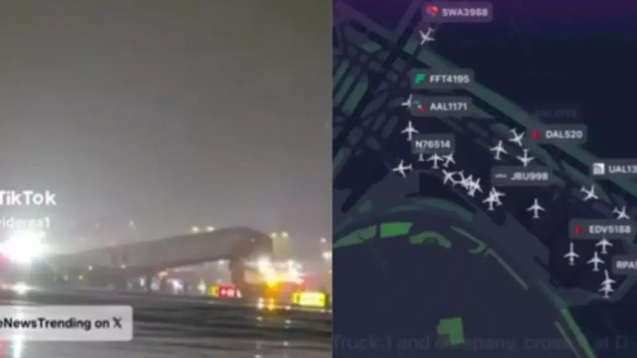 Incident aviatic la New York! Un avion Air Canada Express, implicat într-un accident pe pistă VIDEO