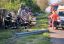 Accident în județul Vaslui. Bărbat rănit după ce s-a răsturnat cu mașina și a intrat într-un stâlp de electricitate