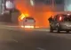 O autospecială de la Poliția Română a fost cuprinsă de flăcări