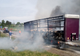 O remorcă cu furaje a ars ca o torță la Ruginoasa